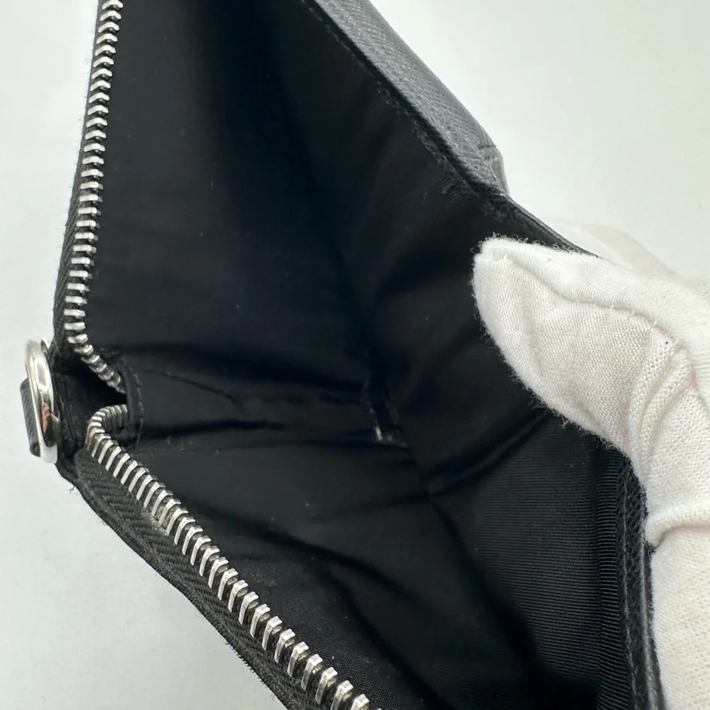 Prada Black Nylon Compact Zip-Around Wallet - Picture 14 of 15